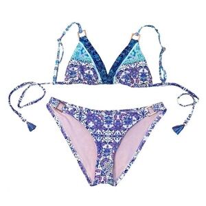 Nanette Lepore - Azalea Adjustable Bikini Set - Blue/Purple - US4
